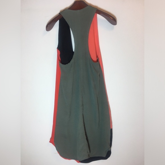 ALEXANDER WANG ColorBlock Summer Dress. Red Sporty Two-tone Tunic Razorback Fit - Picture 3 of 8